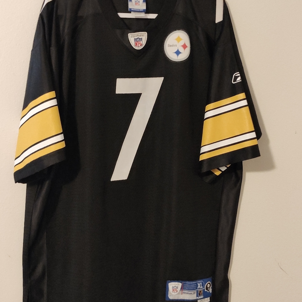 Mens XL Reebok Pittsburgh Steelers Ben Roethlisberger #7 Jersey